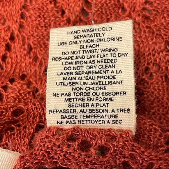 MOTH by ANTHROPOLOGIE‎ Open Knit Sleeveless Sweater in Red Rust - Picture 4 of 4